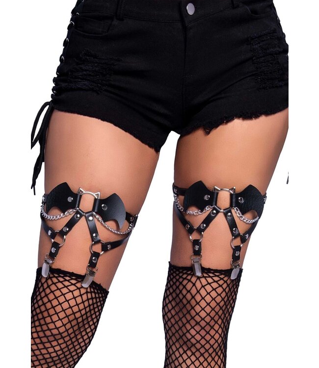 Bat O-ring studded  garter