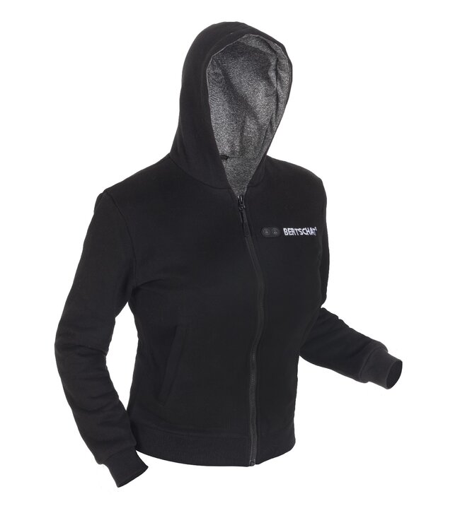 Beheizter Hoodie - Dual Heating | Damen - Schwarz