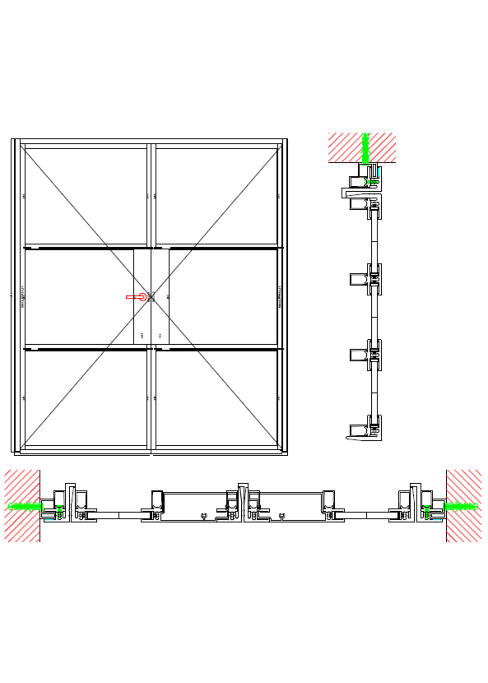 InteriorDoors Dubbele Aluminium Scharnierdeur voor binnen incl. glas
