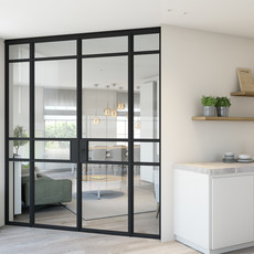 InteriorDoors Dubbele Aluminium Scharnierdeur voor binnen incl. glas