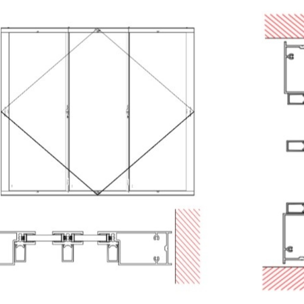 InteriorDoors Dubbele  Taatstdeur Aluminium incl. glas