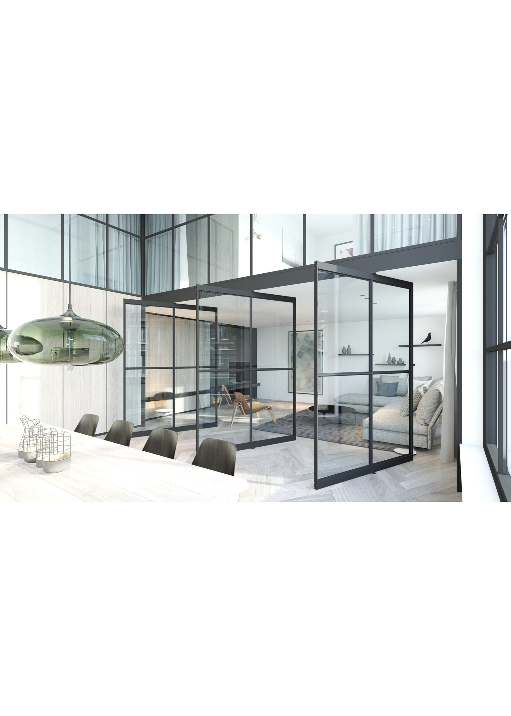 InteriorDoors Aluminium Draaideur incl. glas