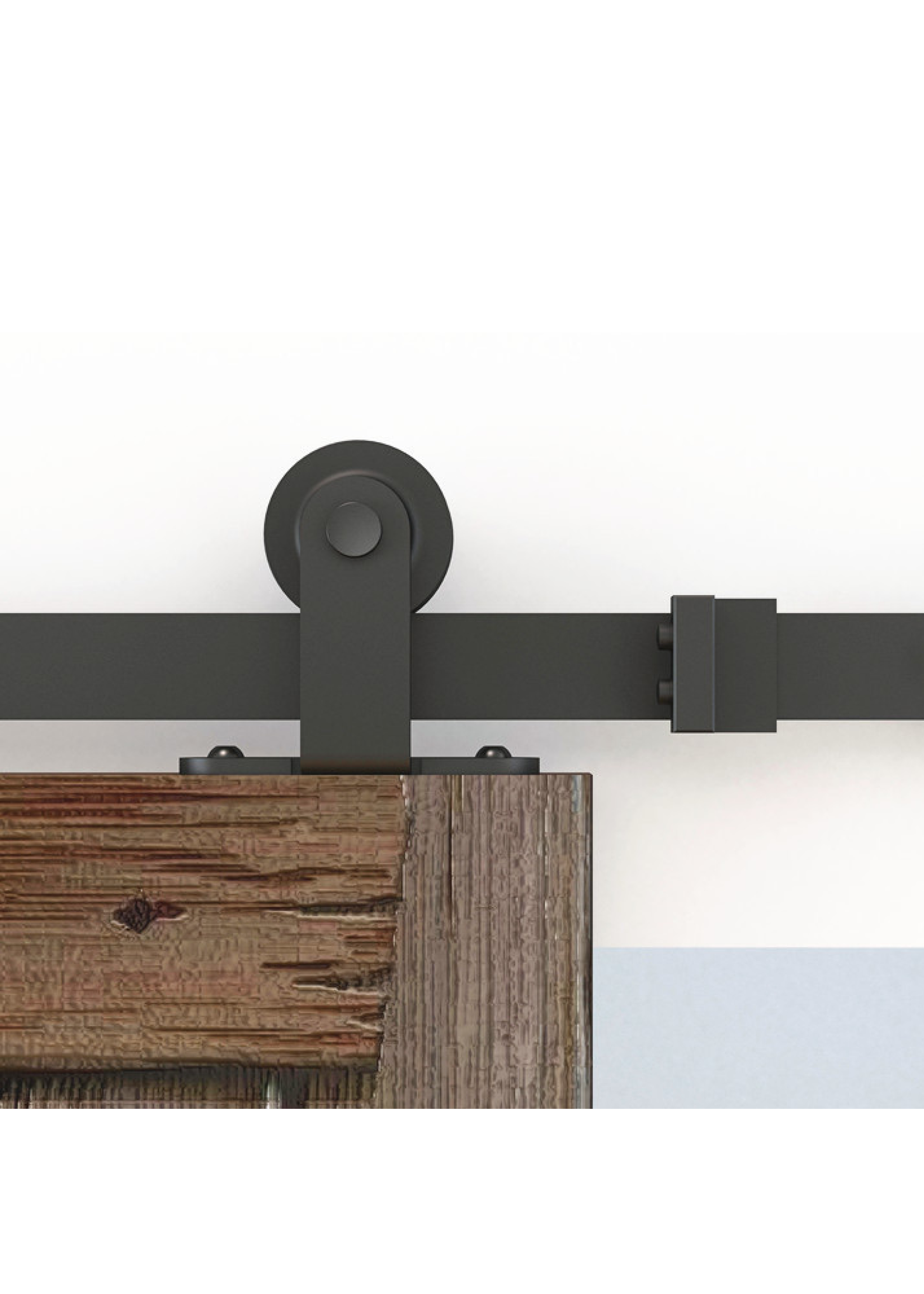 Henderson zwart Top deurpakket voor staal of hout - Rustic R80T/deurpakket, 1 deur, deurgewicht 100kg