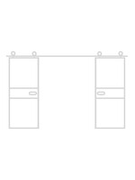 InteriorDoors Dubbele Schuifdeur Aluminium 1 vak
