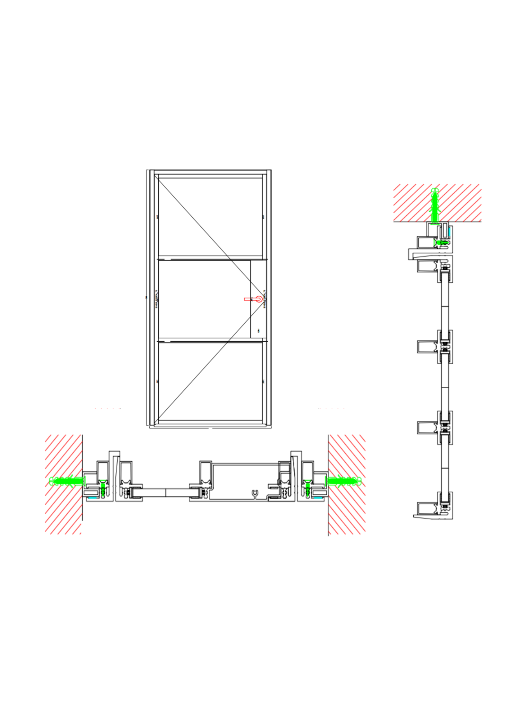 InteriorDoors Enkele Aluminium Scharnierdeur met zijlichten en bovenlicht voor binnen incl. glas