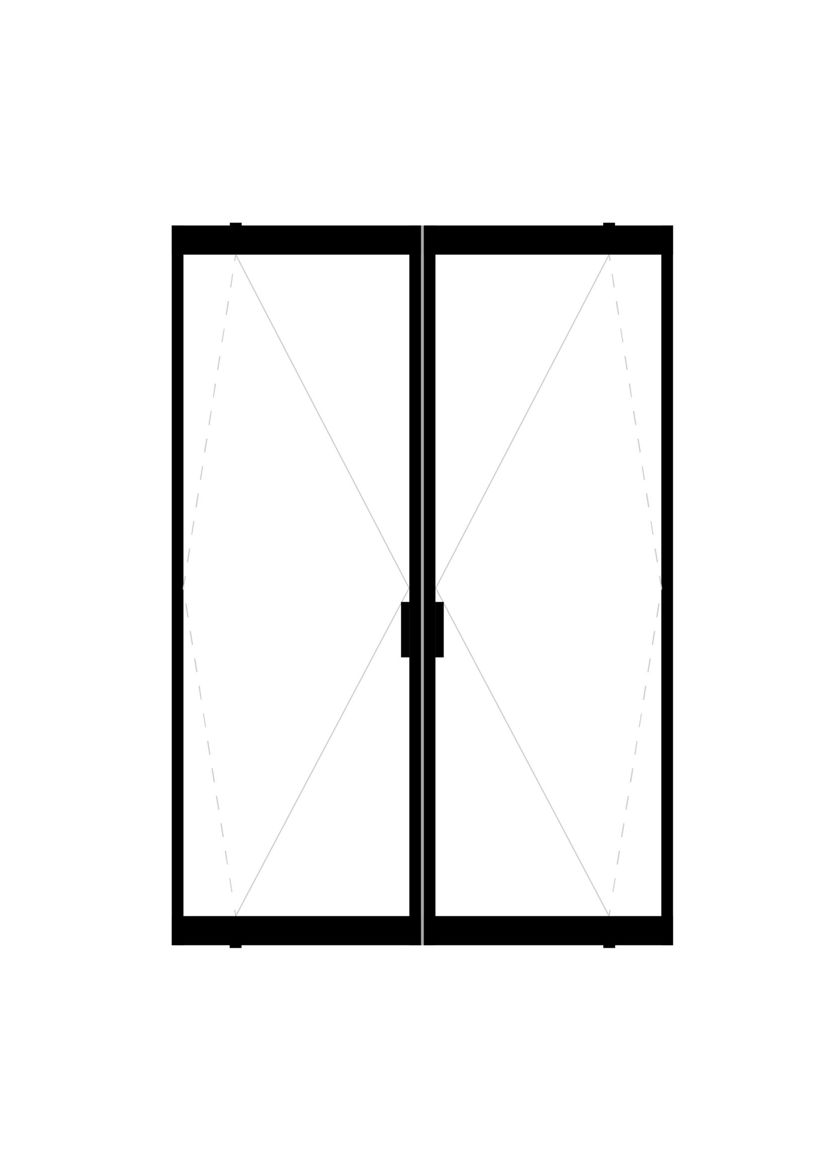 InteriorDoors Dubbele  Taatstdeur Aluminium incl. glas