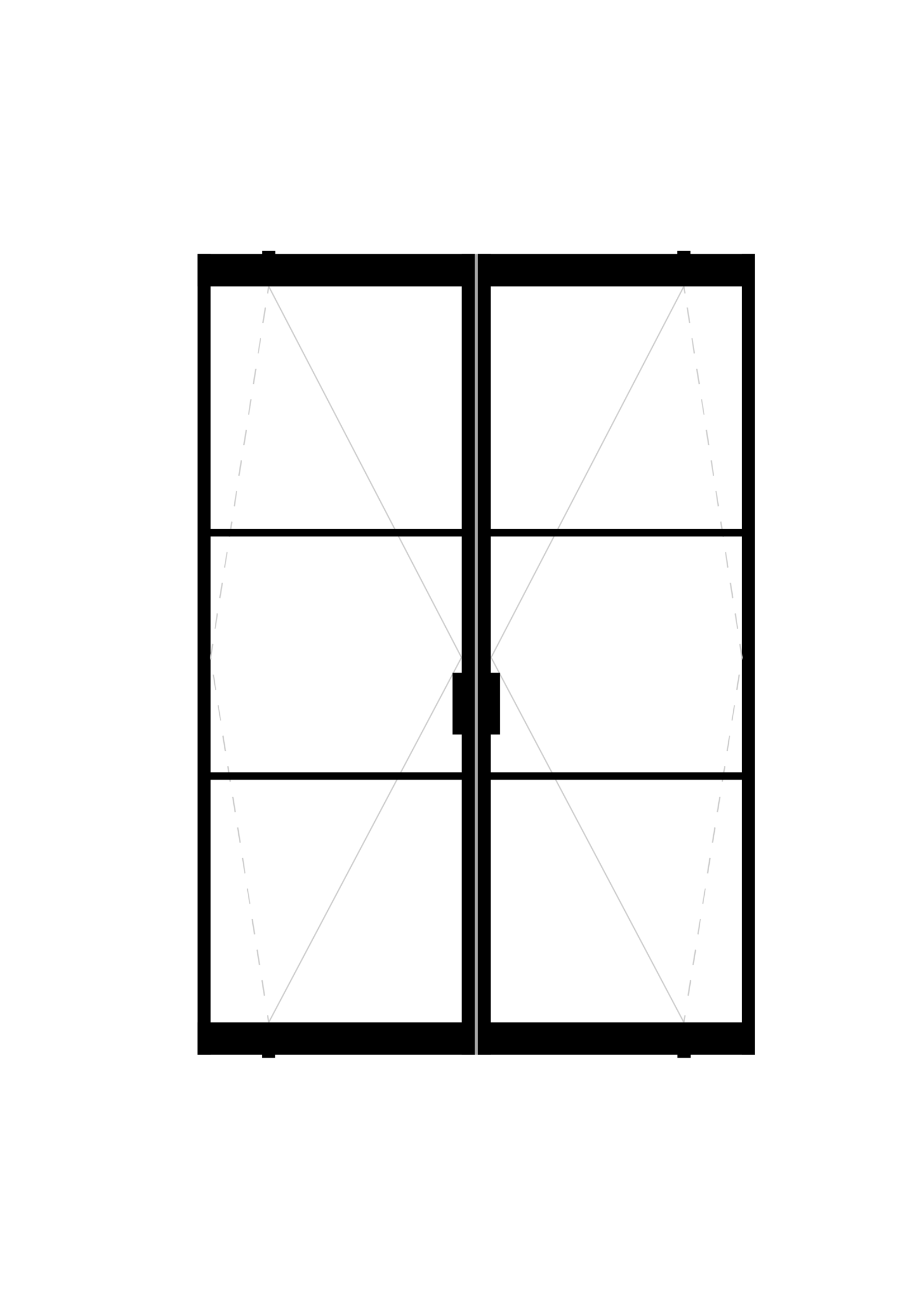 InteriorDoors Dubbele  Taatstdeur Aluminium incl. glas