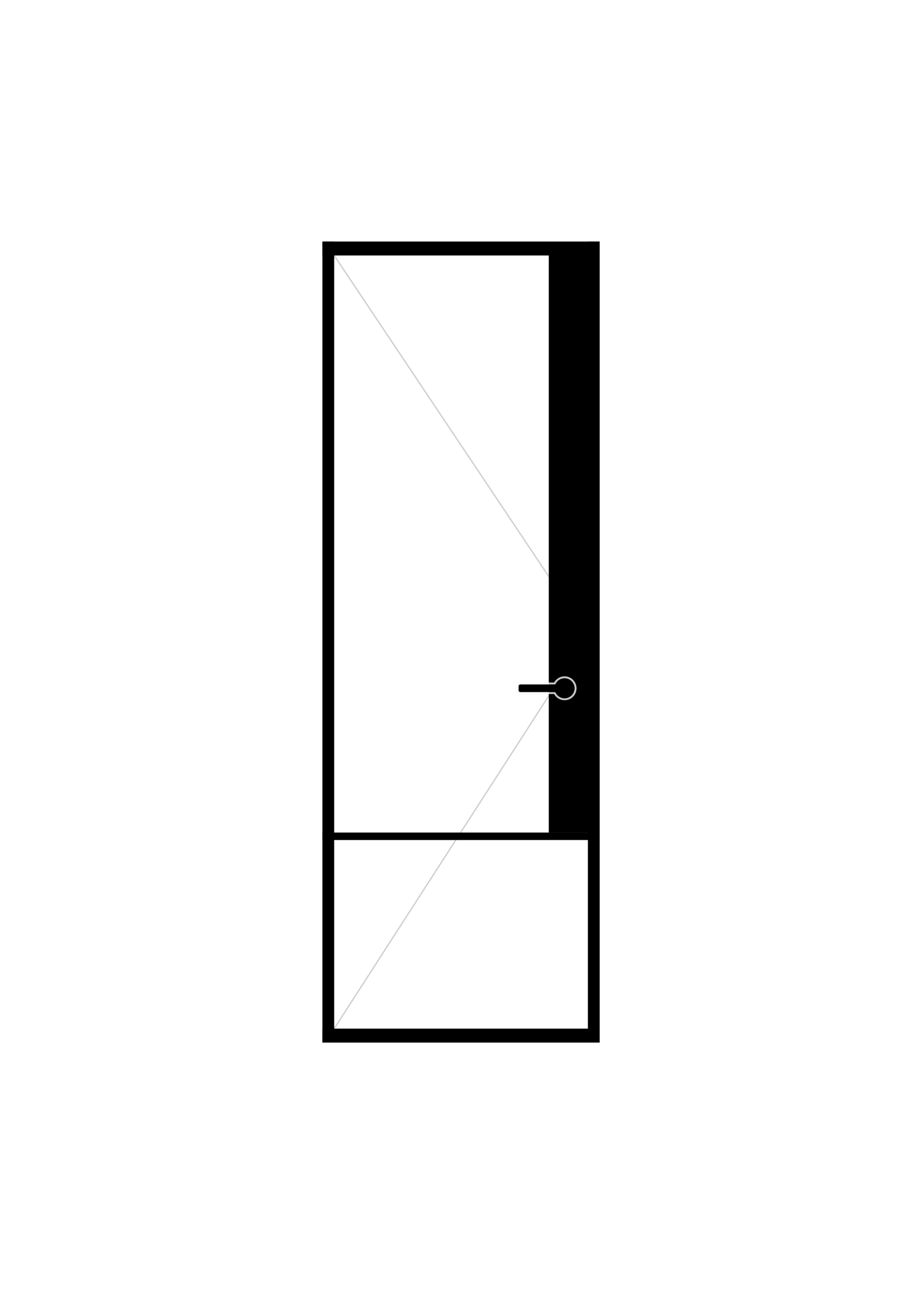 InteriorDoors Enkele Aluminium Scharnierdeur voor binnen incl. glas