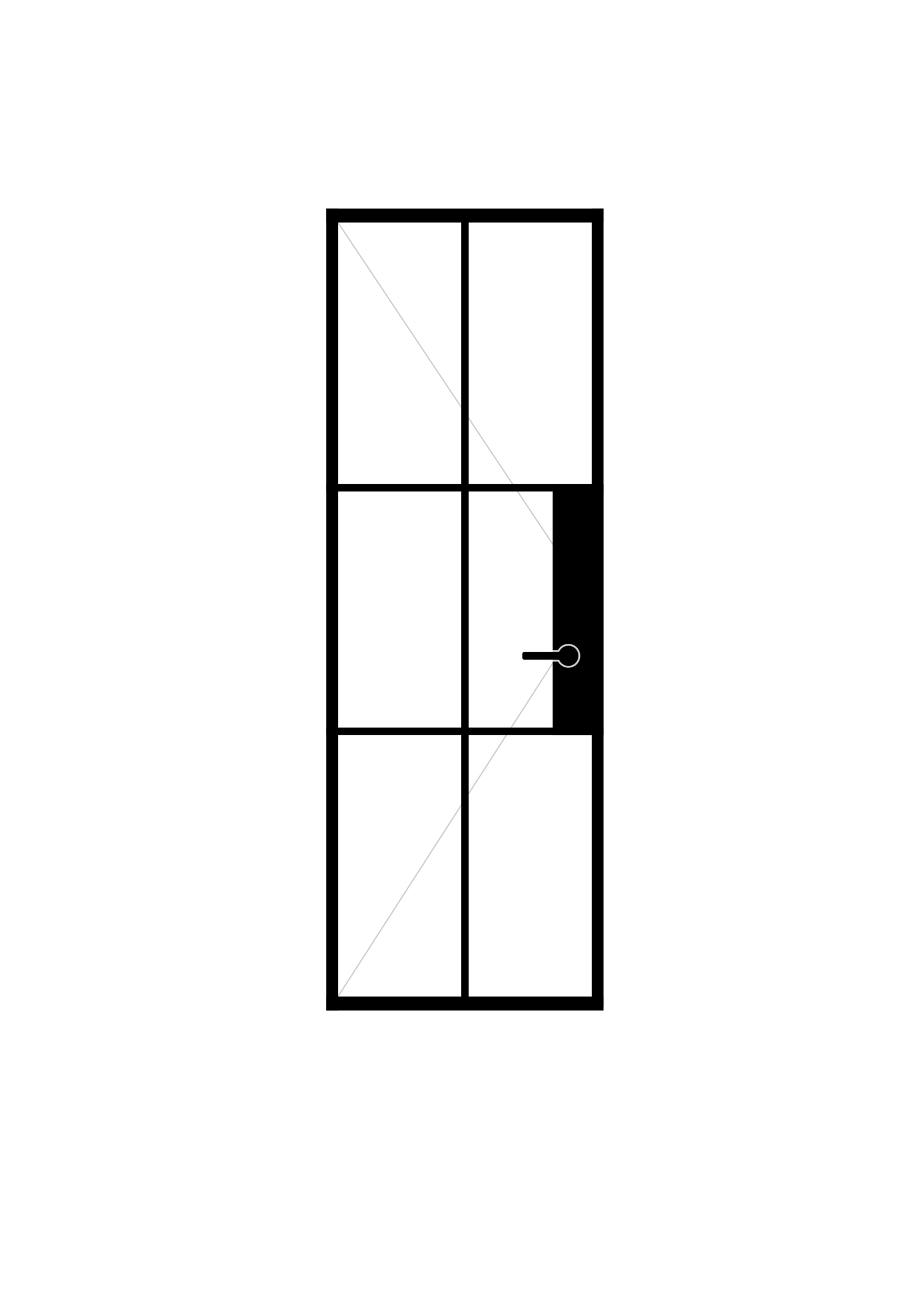 InteriorDoors Enkele Aluminium Scharnierdeur voor binnen incl. glas
