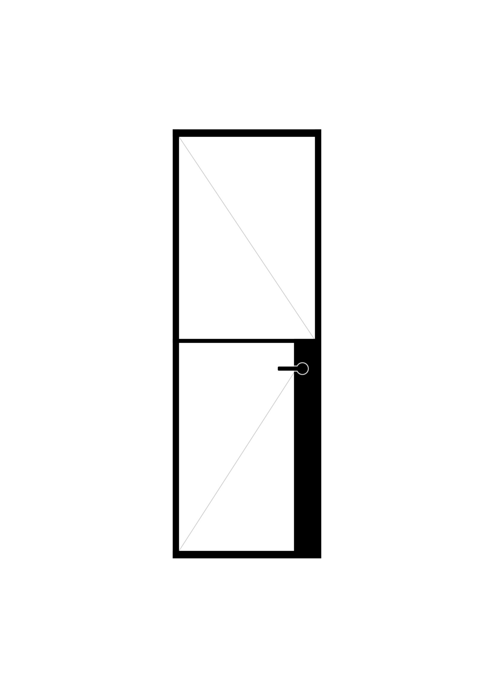 InteriorDoors Enkele Aluminium Scharnierdeur voor binnen incl. glas