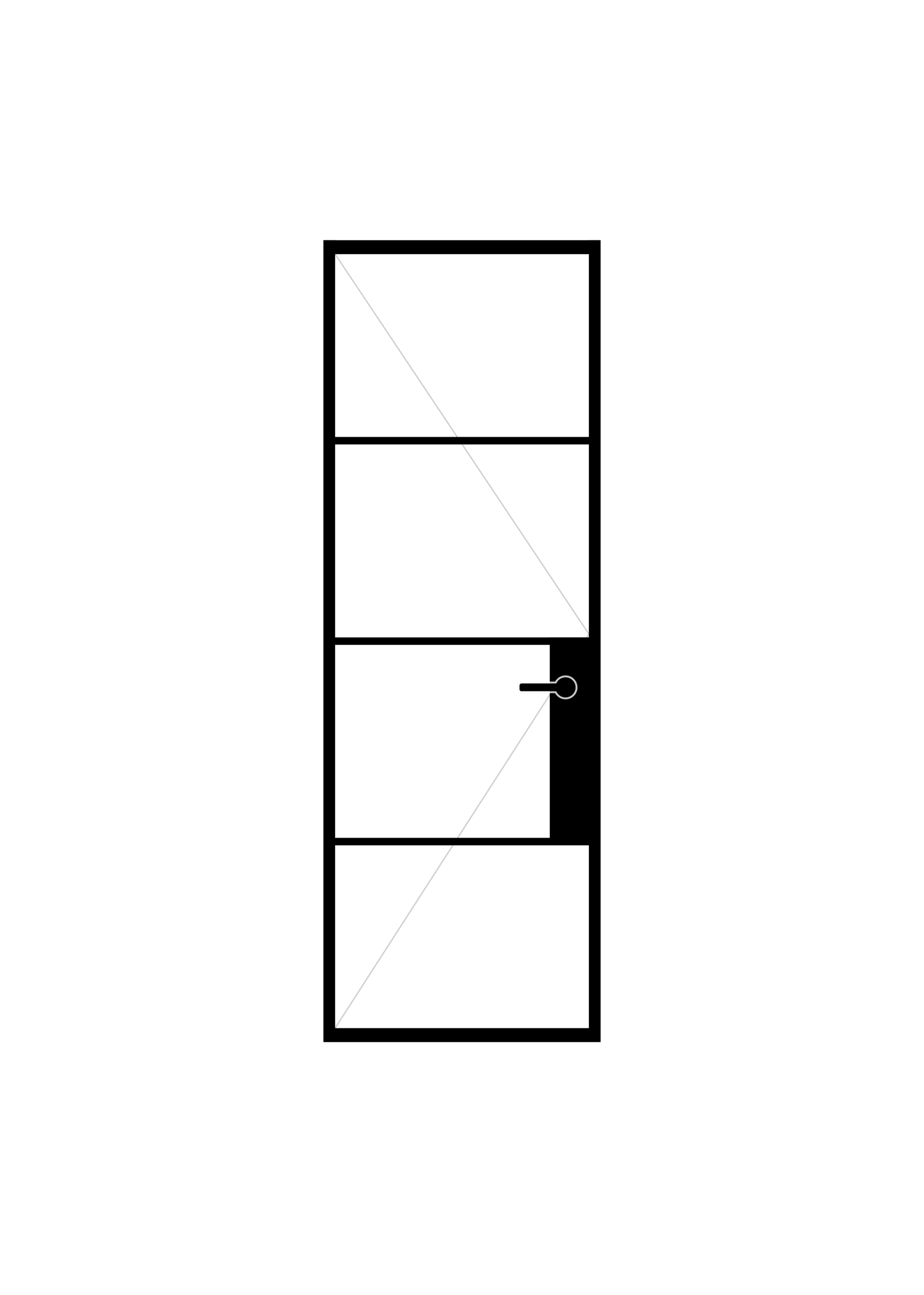 InteriorDoors Enkele Aluminium Scharnierdeur voor binnen incl. glas