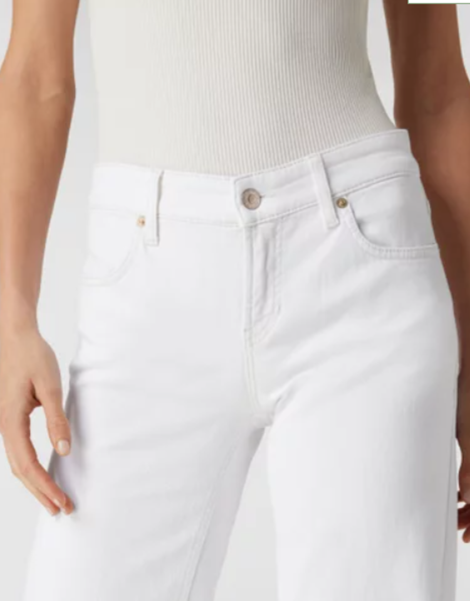 Pantalon Tess Wide Leg Eco Wash White - The Frog Fashion