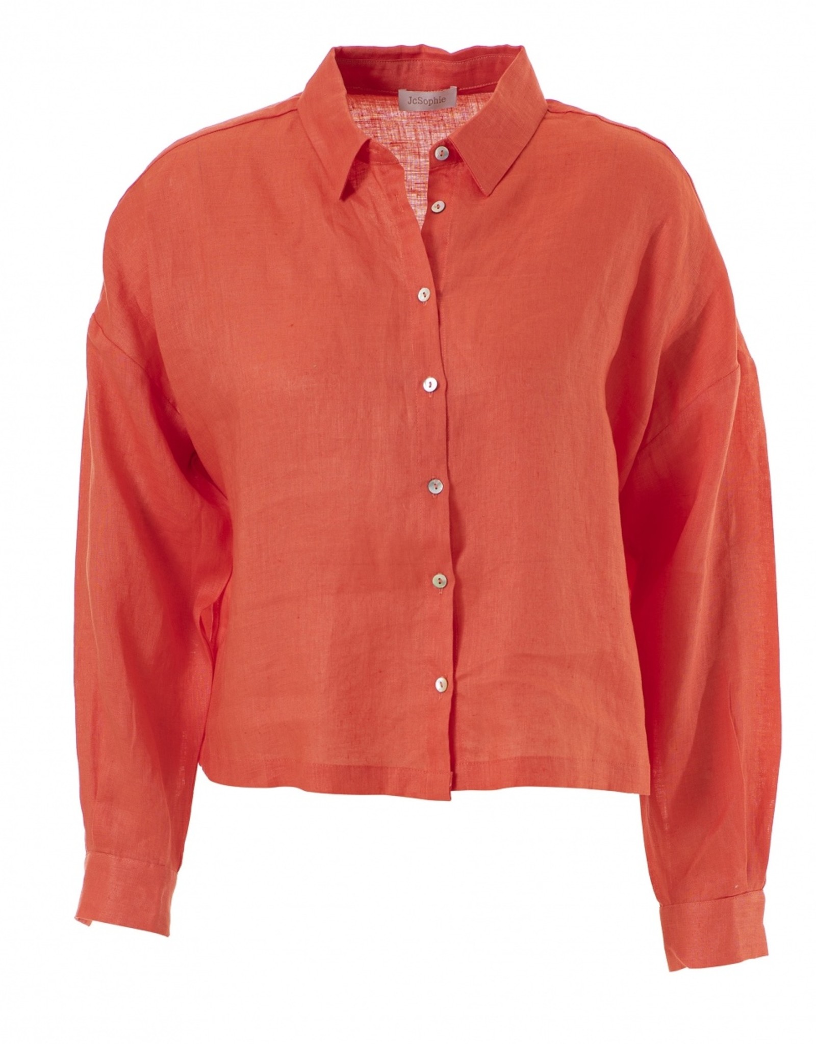 JcSophie Marina Blouse Kort Overhemd Model Orange