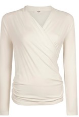 LaSalle Wrap Top Long Sleeve Panna