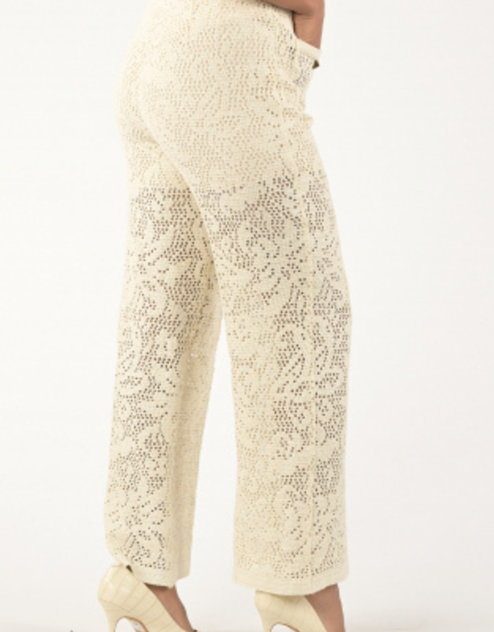 Cambio Pantalon Cameron Flower Crochet Kant