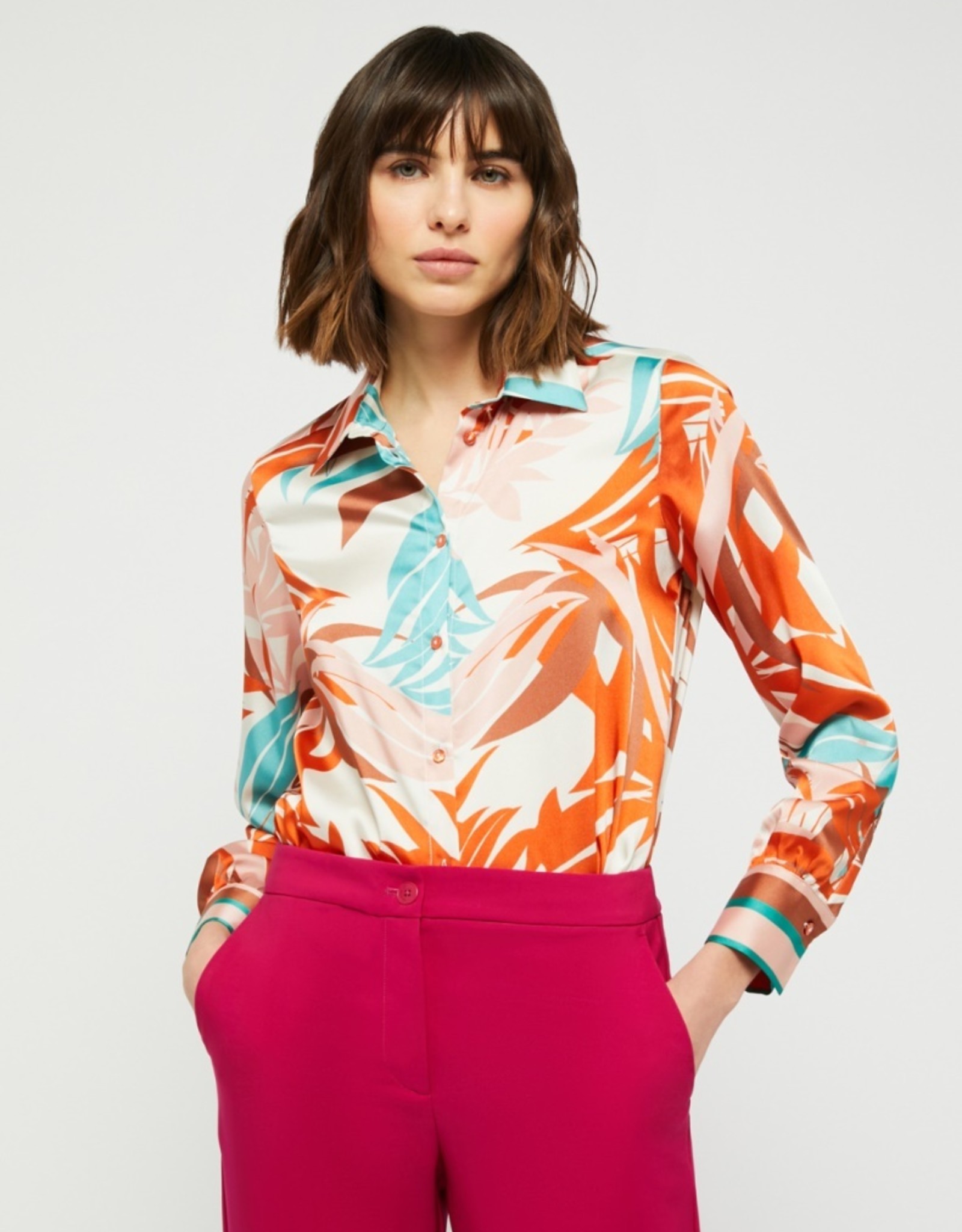 PENNYBLACK Blouse Print IREGISTA  Orange Aqua