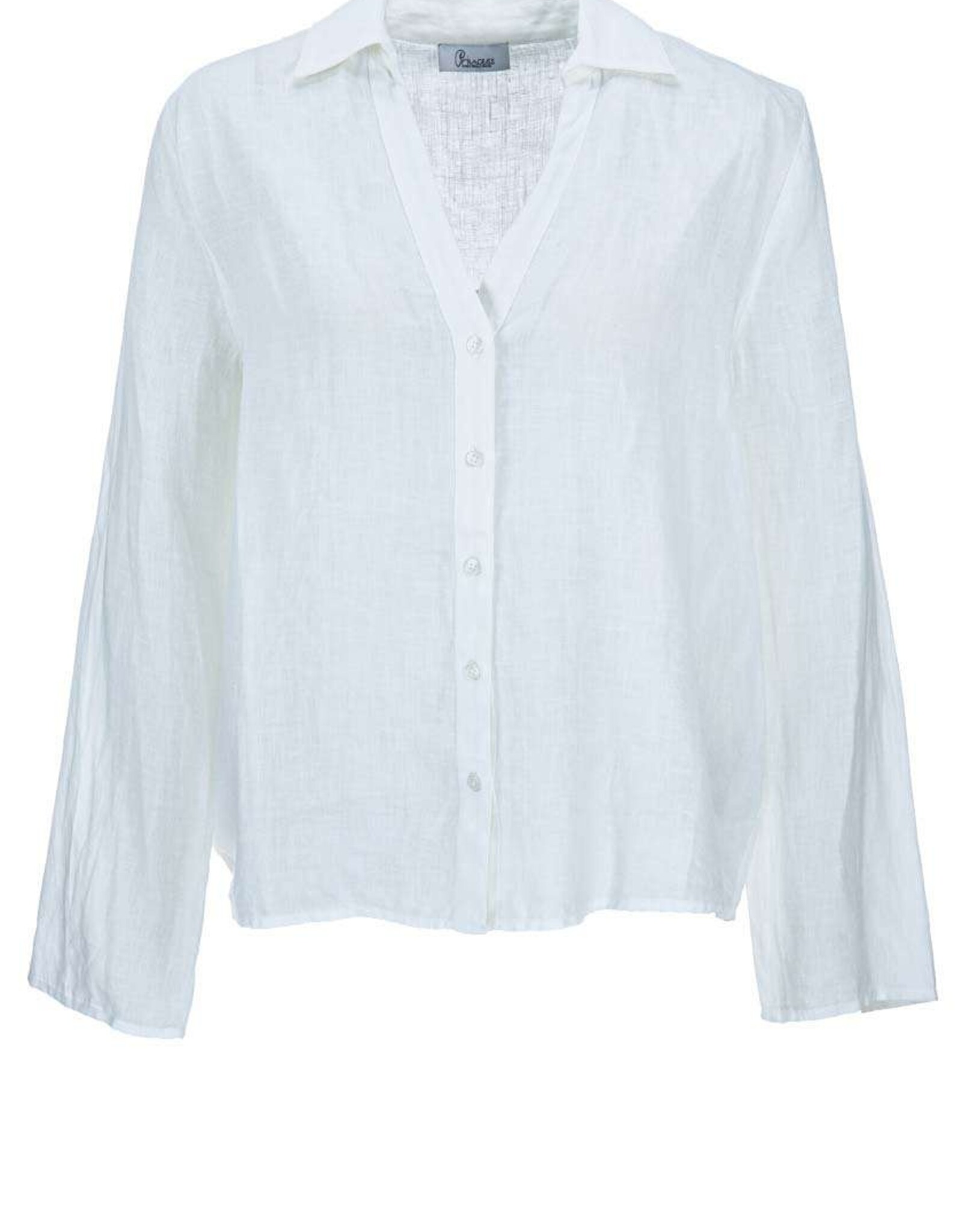 Princess goes Hollywood Blouse Linnen V-hals Clear White