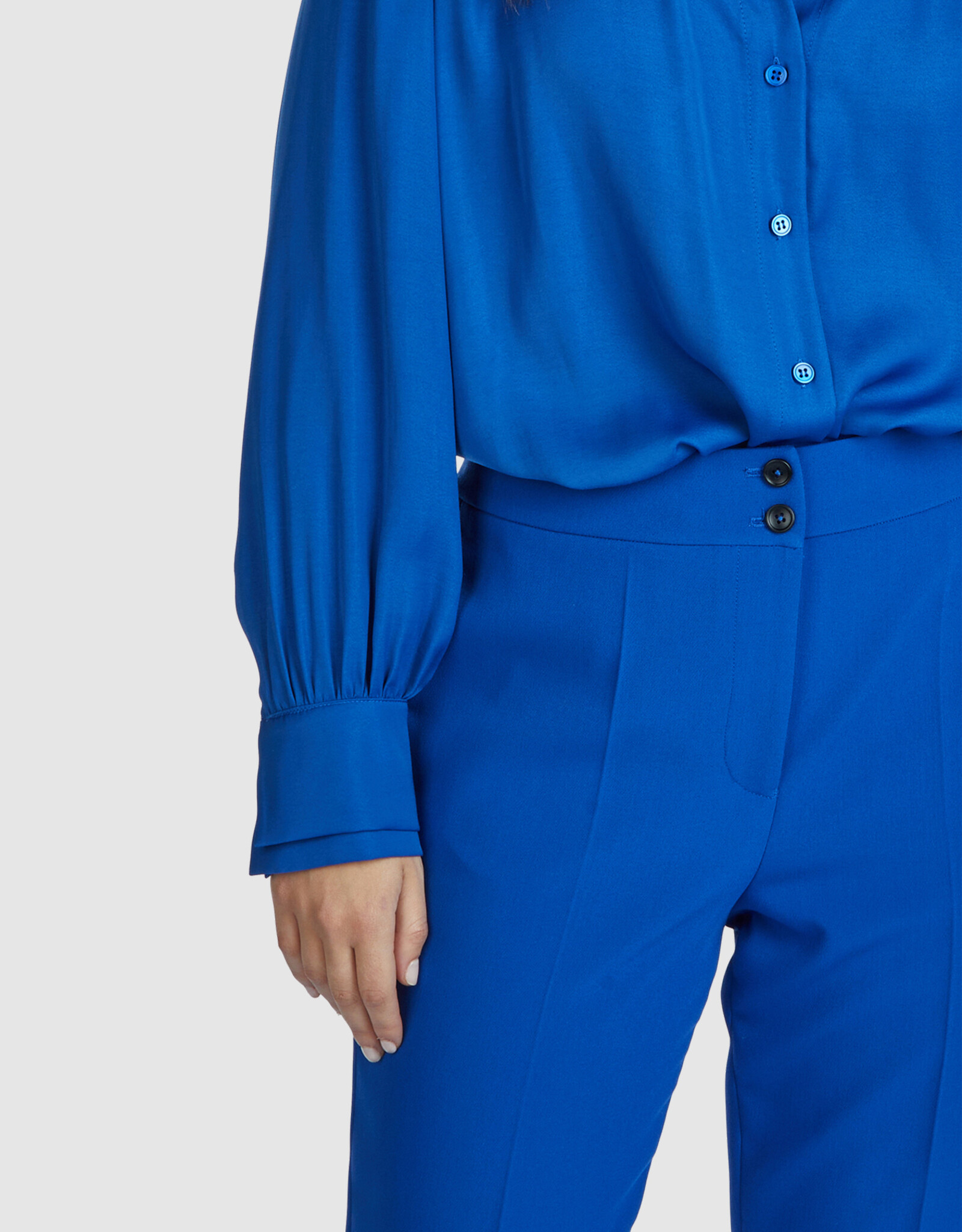 Marc Aurel Thema Power Bleu Blouse Midden blauw