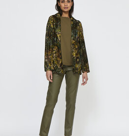 LaSalle Short Jacket Velours Olive Print