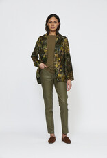 LaSalle Short Jacket Velours Olive Print