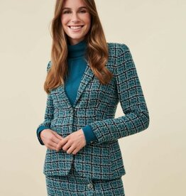 Cavallaro Marchesina Blazer Petrol Ruit