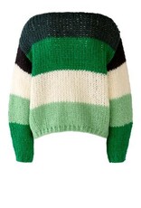 Oui Pullover Diverse Groene Blokken