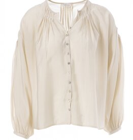 JcSophie Blouse Cato RH Platte Plooi Sand