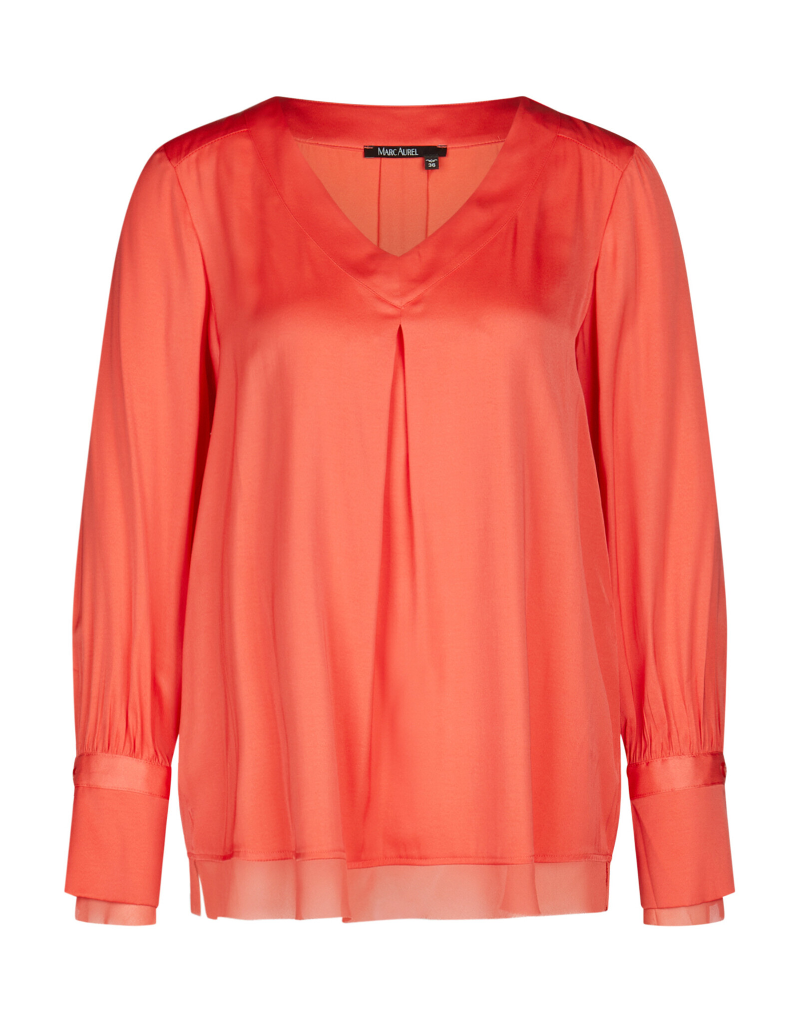 Marc Aurel Blouse V-Hals LM Coral kleur