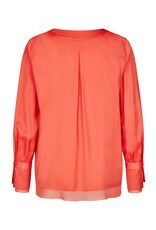 Marc Aurel Blouse V-Hals LM Coral kleur