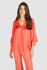 Marc Aurel Blouse V-Hals LM Coral kleur