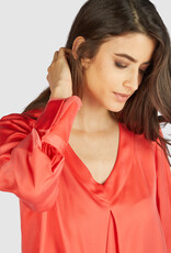 Marc Aurel Blouse V-Hals LM Coral kleur