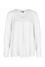 Marc Aurel Thema City Sky Witte Blouse met mouw detail