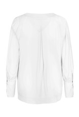 Marc Aurel Thema City Sky Witte Blouse met mouw detail