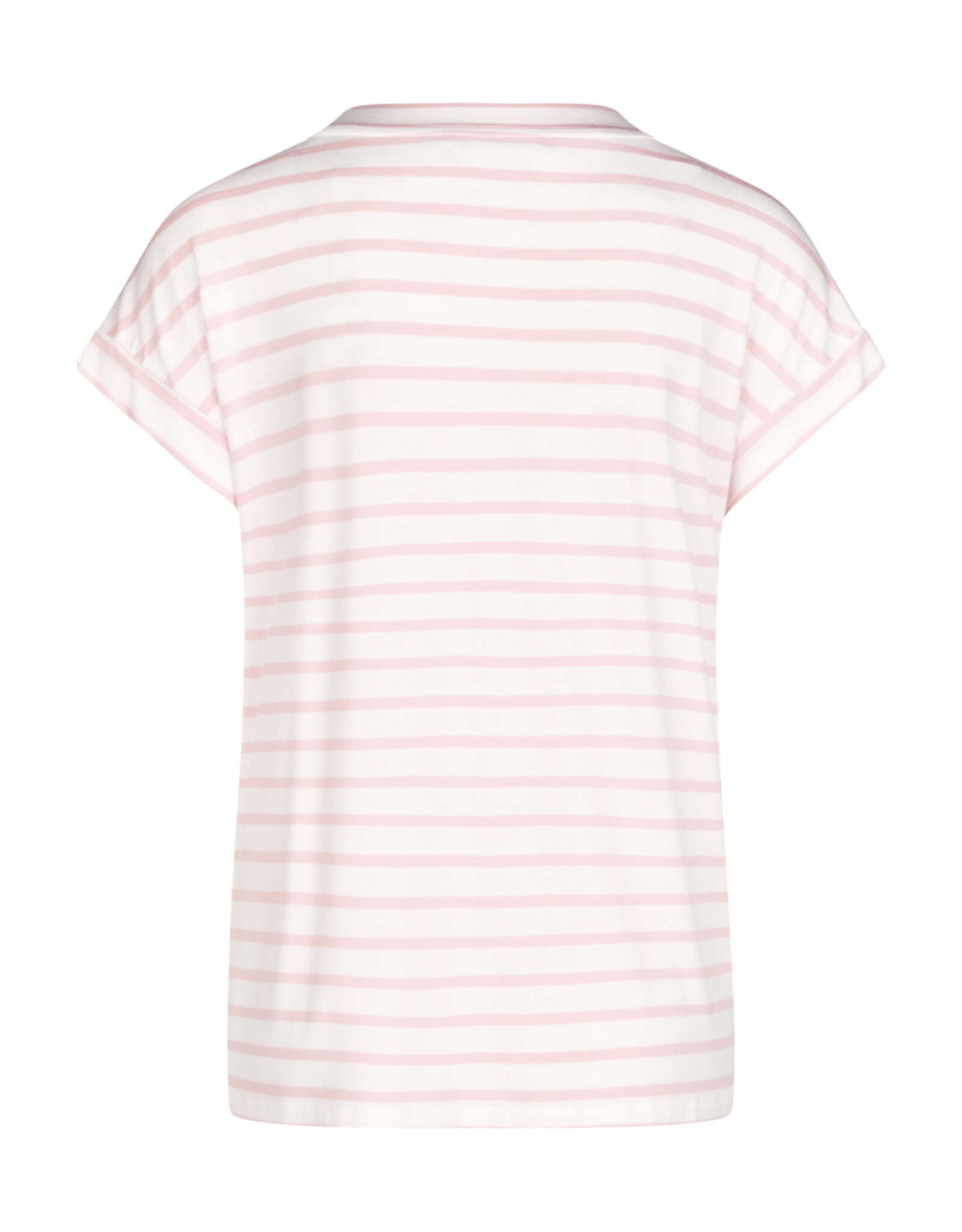 Marc Aurel Thema Spring And The City T-Shirt Streep Wit Light Pink