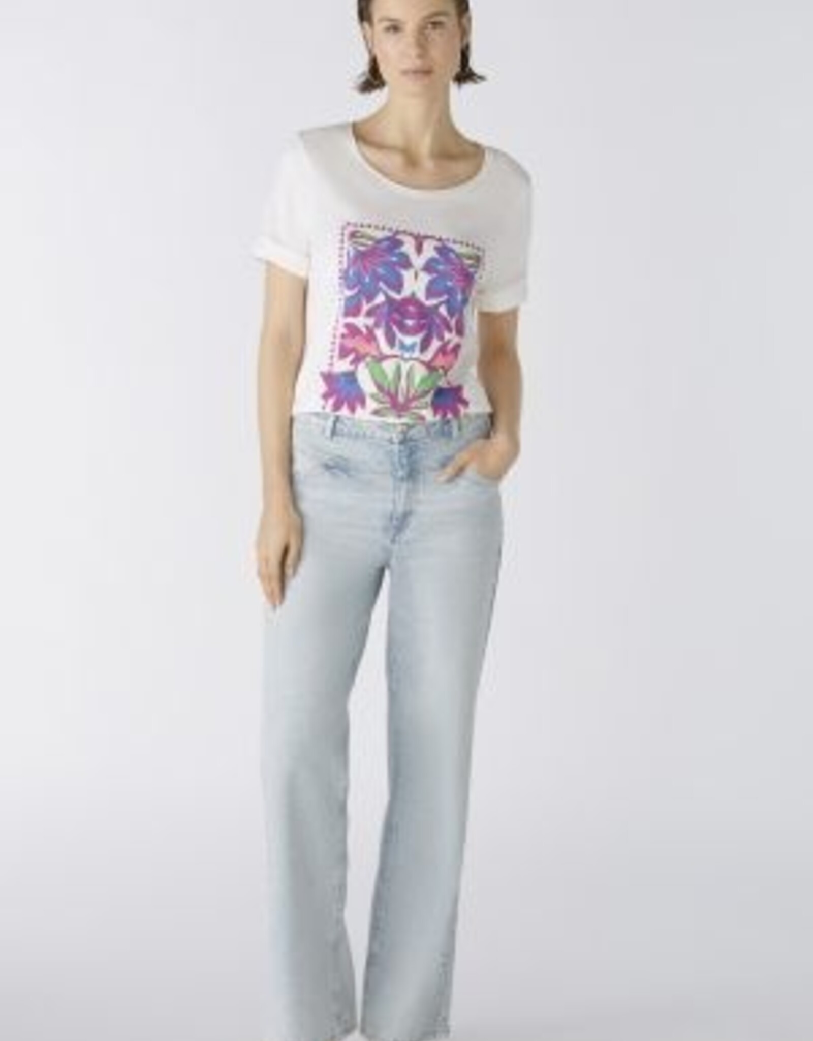 Oui T Shirt Bloem Print