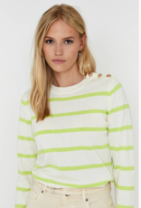 Anna Blue Pullover Stripes Lime