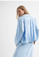 Josephine &CO Dewi Blouse Koordje Pofmouw Satijn Light Blue