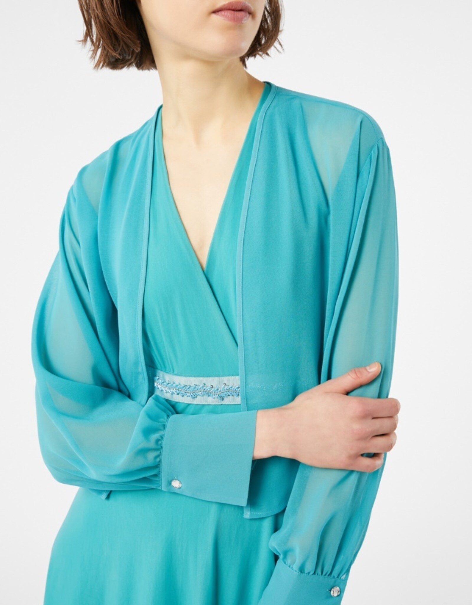 PENNYBLACK Regal Blouse Bollero Donker Aqua