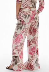 PENNYBLACK Lecteur Pantalon Linnen Crème Rood Rose bruin Print