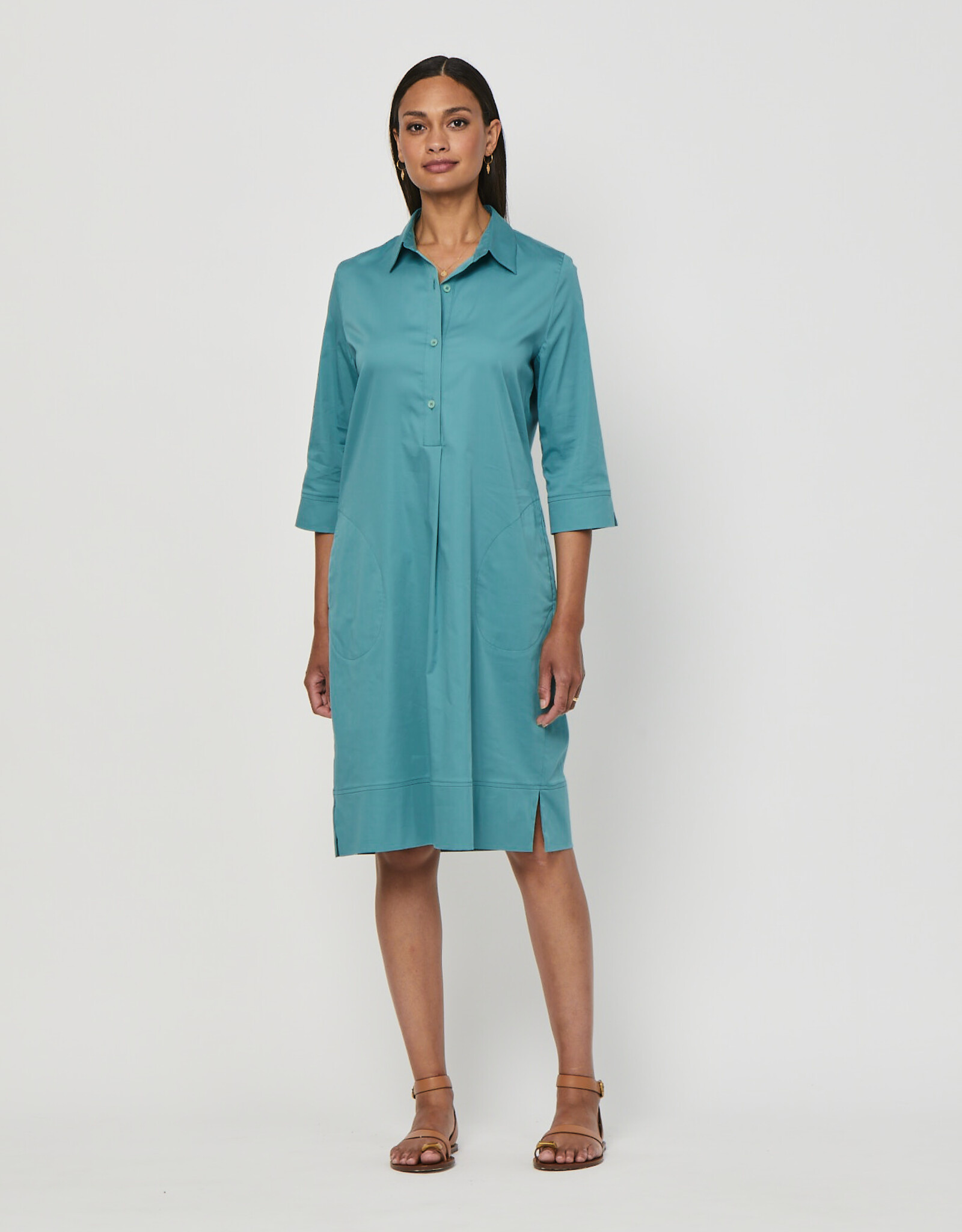 LaSalle Shirt Dress Aqua