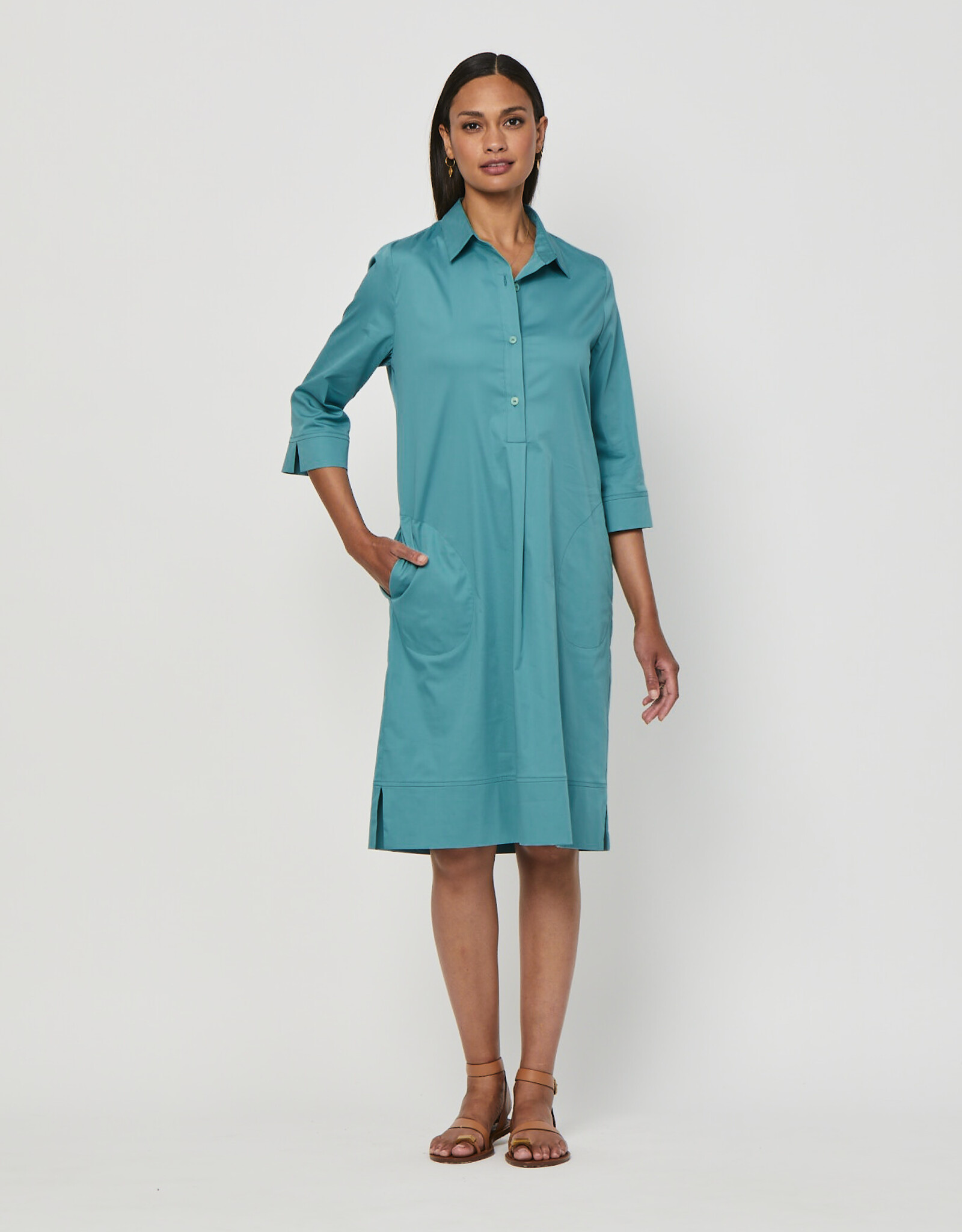 LaSalle Shirt Dress Aqua