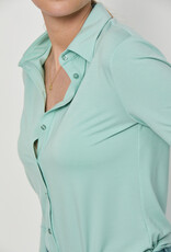 LaSalle Oversized Polo Blouse Aqua