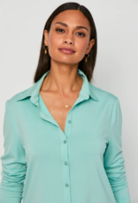 LaSalle Oversized Polo Blouse Aqua