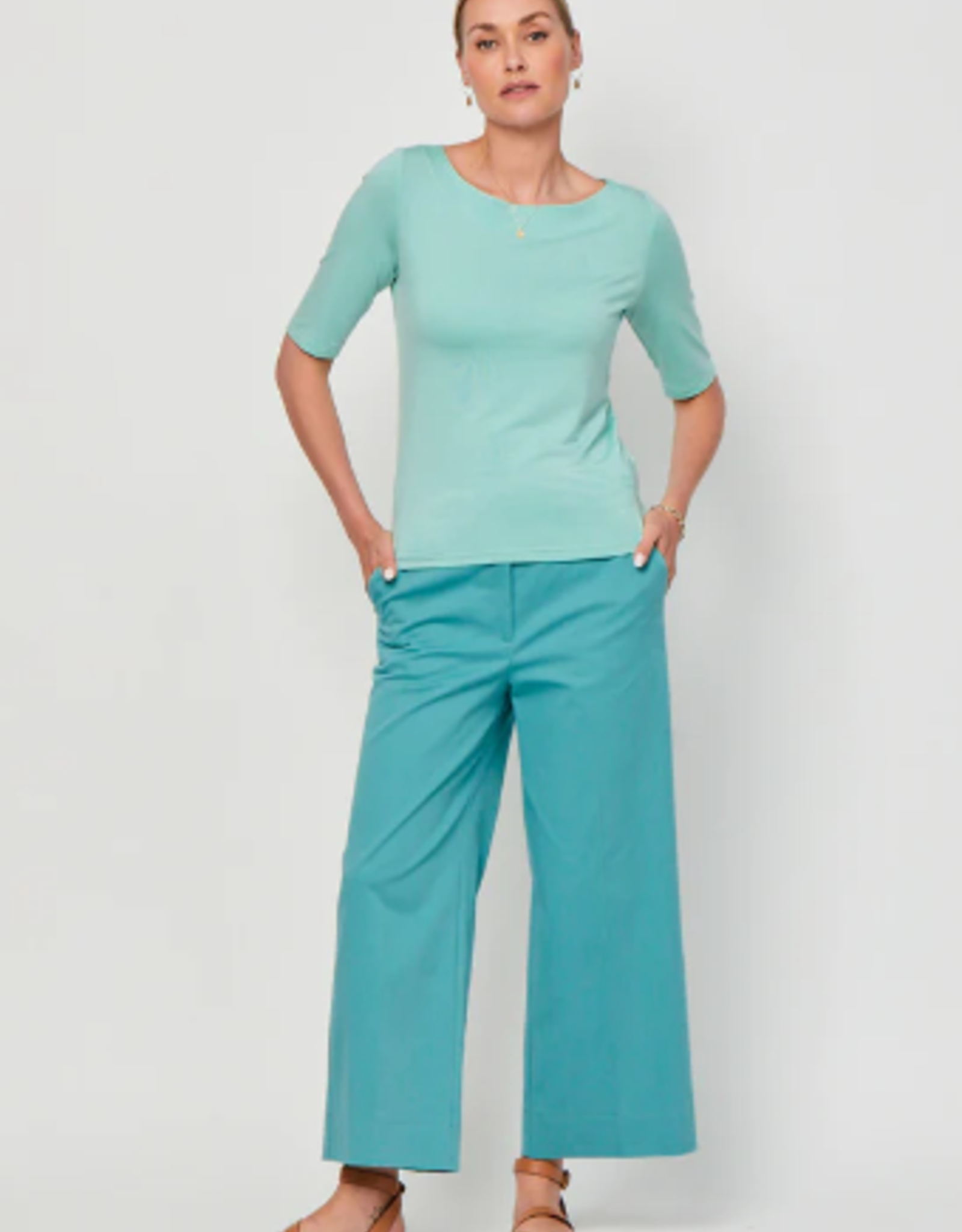 LaSalle Wide Trousers Aqua