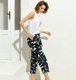 Maria Bellentani Pantalon Biaritz Navy Print