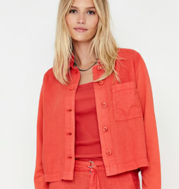 Anna Blue Bing Linnen Blouse Chili Red