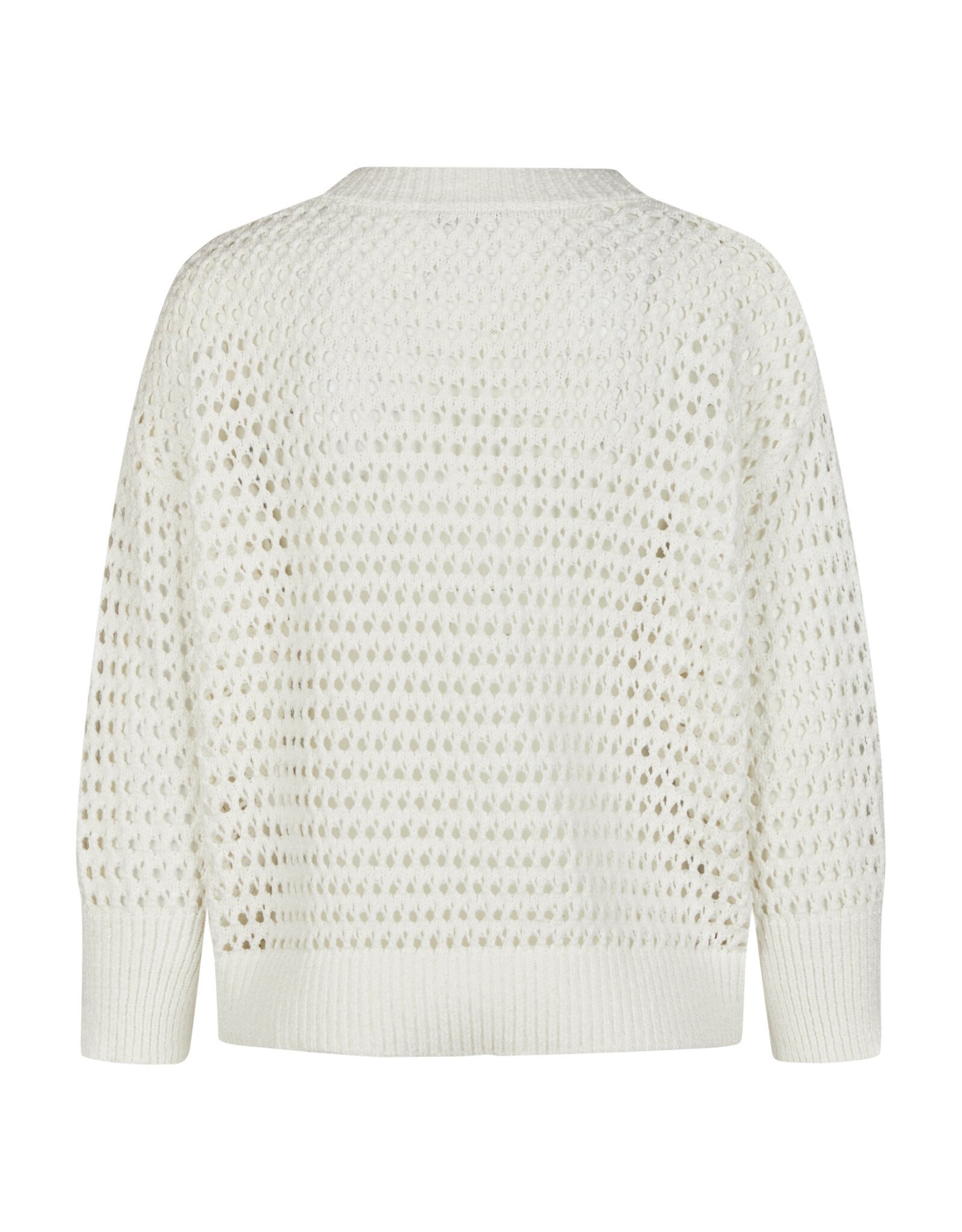 Marc Aurel Thema Green Beach Witte Pullover Opengewerkt