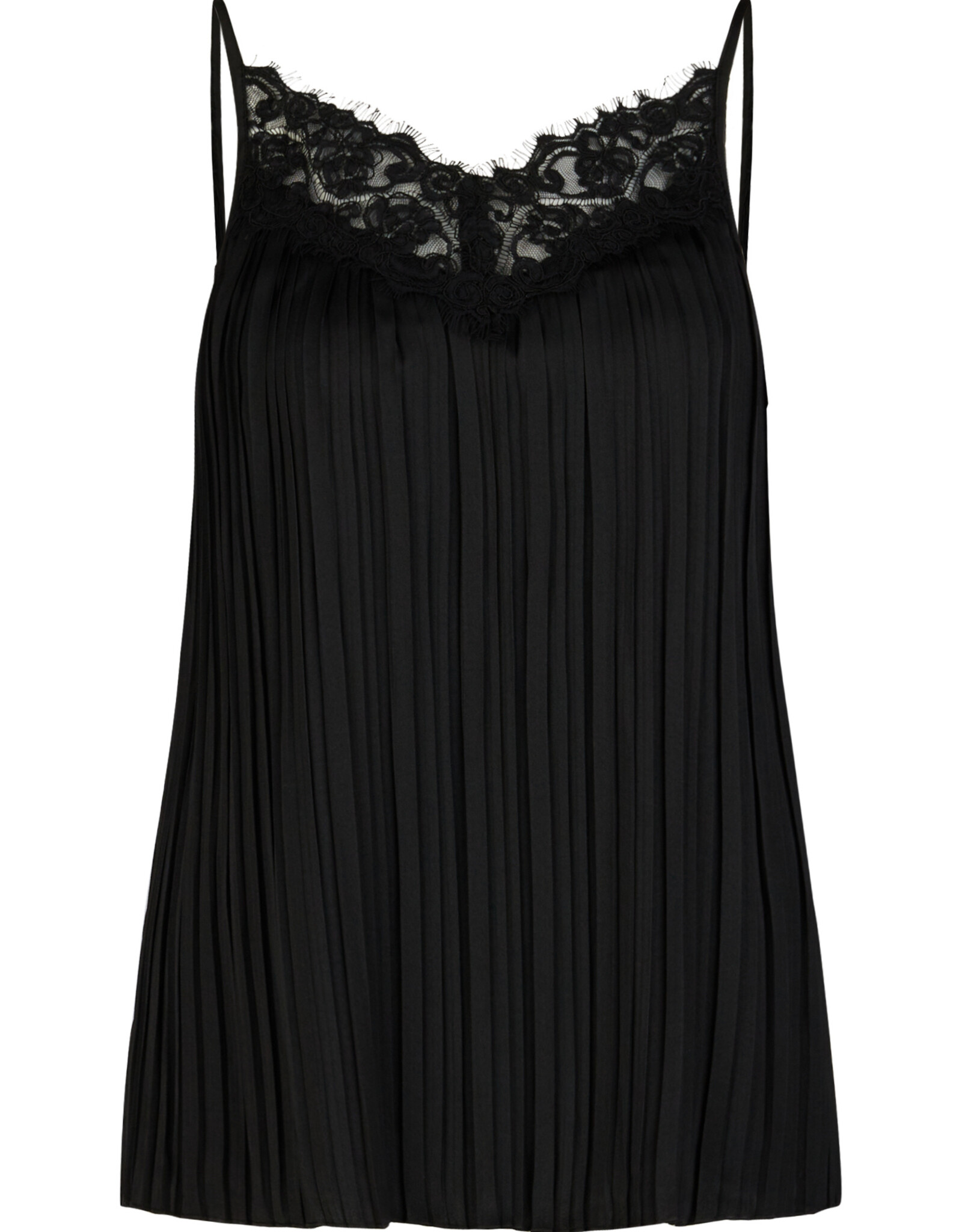 Marc Aurel Top Plisse Kant Black
