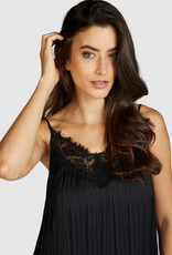 Marc Aurel Top Plisse Kant Black