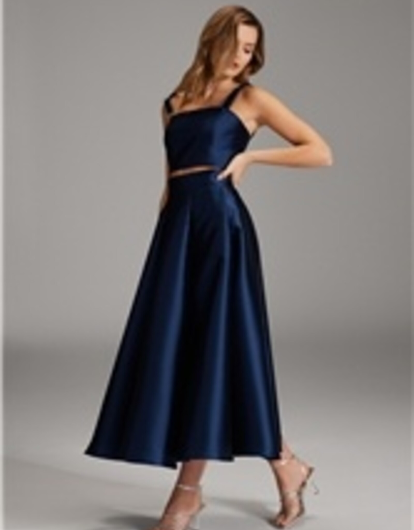Swing Navy Rok  Midi